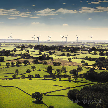 aerial - wind turbines