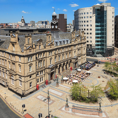 Leeds city square square day